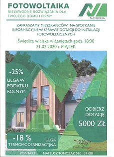 FOTOWOLTAIKA – spotkanie informacyjne