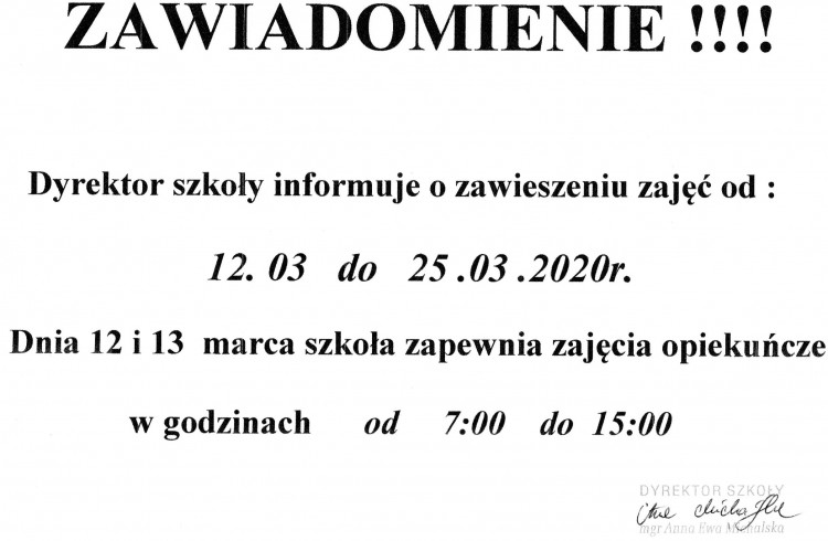 zawieszenie zajęć-1