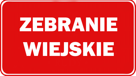 Zebrania wiejskie – ODWOŁANE