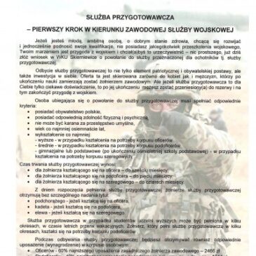 Zawodowa Służba Wojskowa – informacje