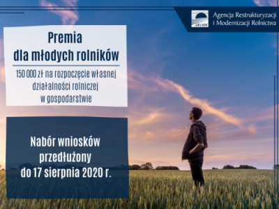 150 tys. zł premii dla młodego rolnika – nabór wniosków przedłużony