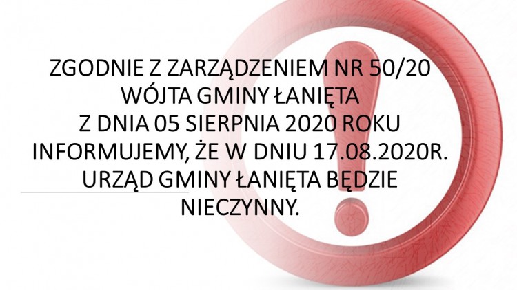 ZGODNIE Z ZARZĄDZENIEM NR 50