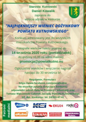 „NAJPIĘKNIEJSZY WIENIEC DOŻYNKOWY POWIATU KUTNOWSKIEGO”