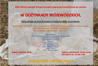 Zapraszamy na DOŻYNKI WOJEWÓDZKIE !