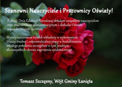 Życzenia z okazji Dnia Edukacji Narodowej