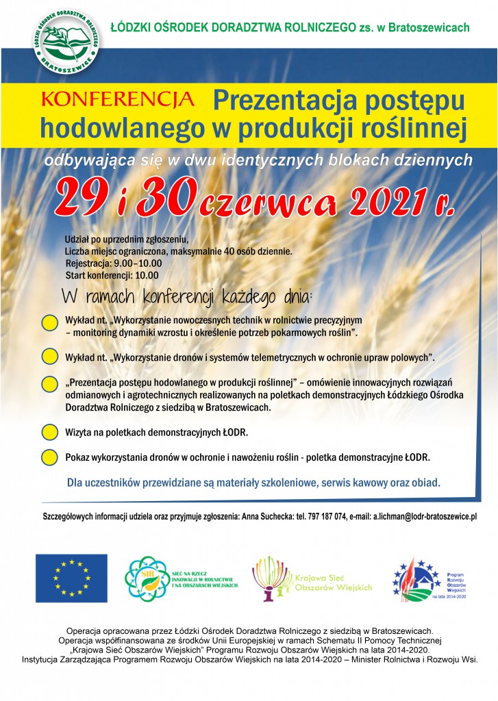 Plakat A3 Prezentacja postępu hodowlanego