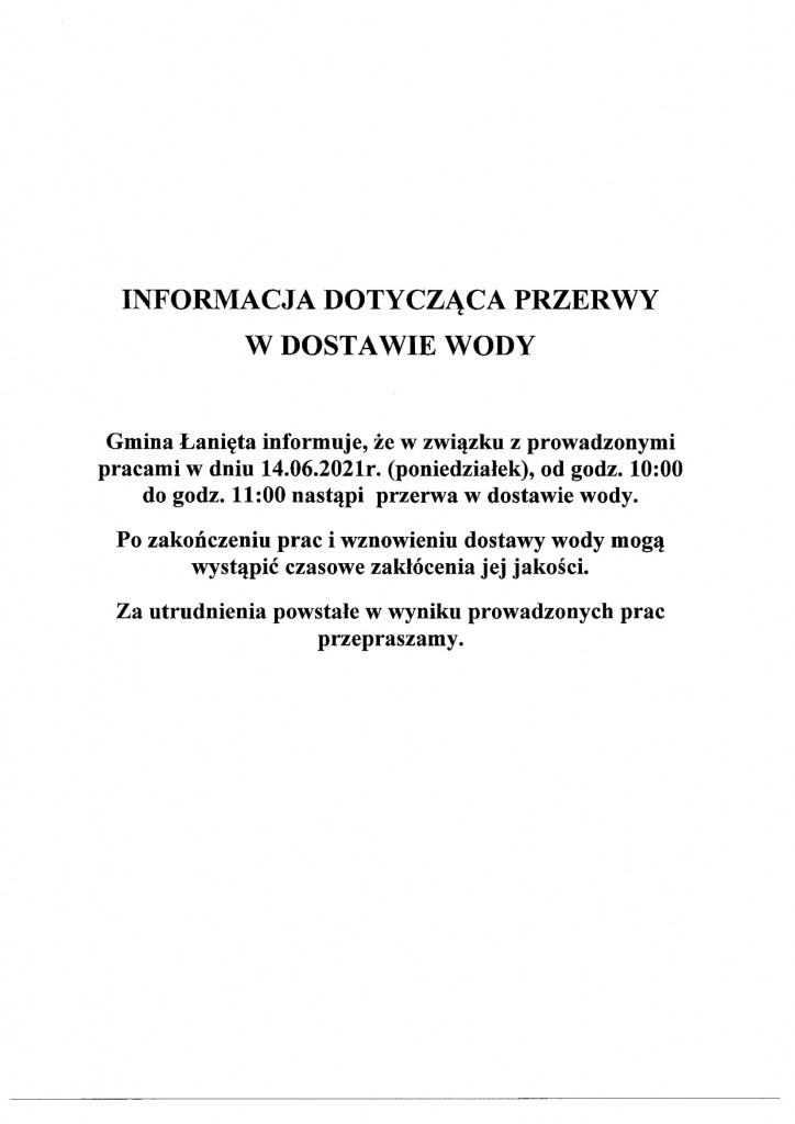 inf. dot. przerwy w dostawie wody-1