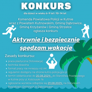 Konkurs „Aktywnie i bezpiecznie spędzam wakacje”
