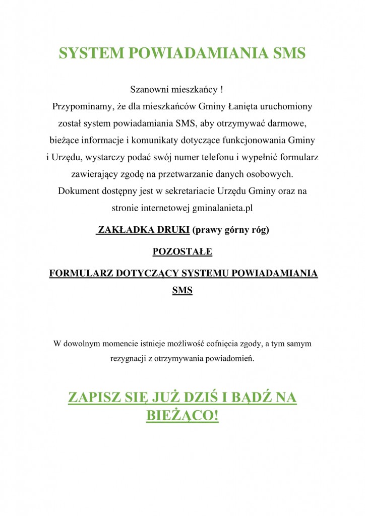 SYSTEM POWIADAMIANIA SMS-1