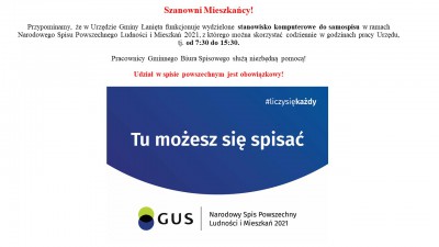 Stanowisko komputerowe do samospisu NSP 2021 w Urzędzie Gminy Łanięta