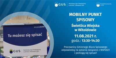 SOŁECTWA BUDY NOWE I WITOLDÓW SIĘ SPISUJĄ!