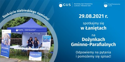 Mobilny Punkt Spisowy podczas Dożynek Gminno-Parafialnych w Łaniętach