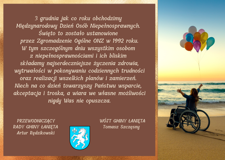 życzenia z okazji Międzynarodowego Dnia Niepełnosprawnych