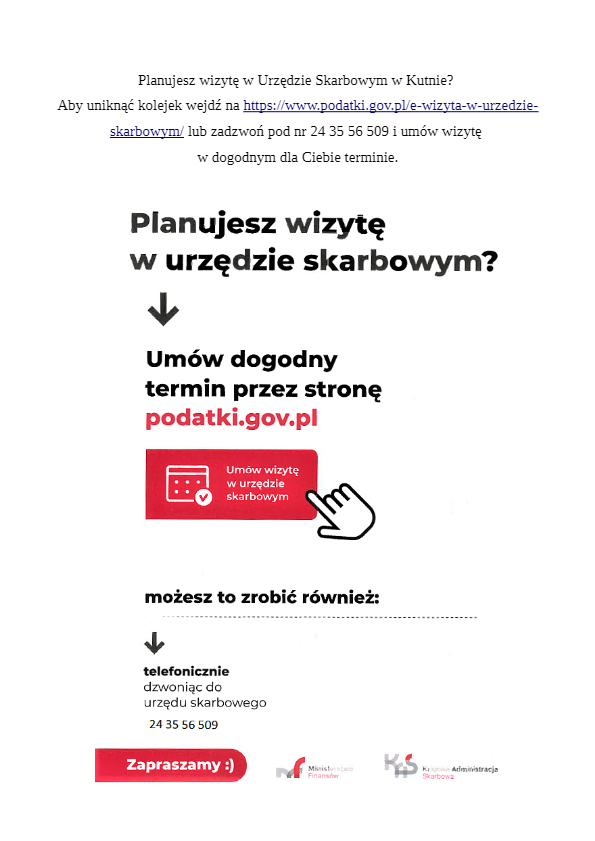 Plakat US w Kutnie Umów Wizytę1