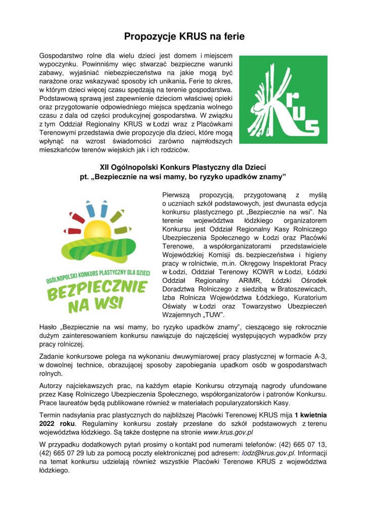 propozycje KRUS dla dzieci 22 1-1