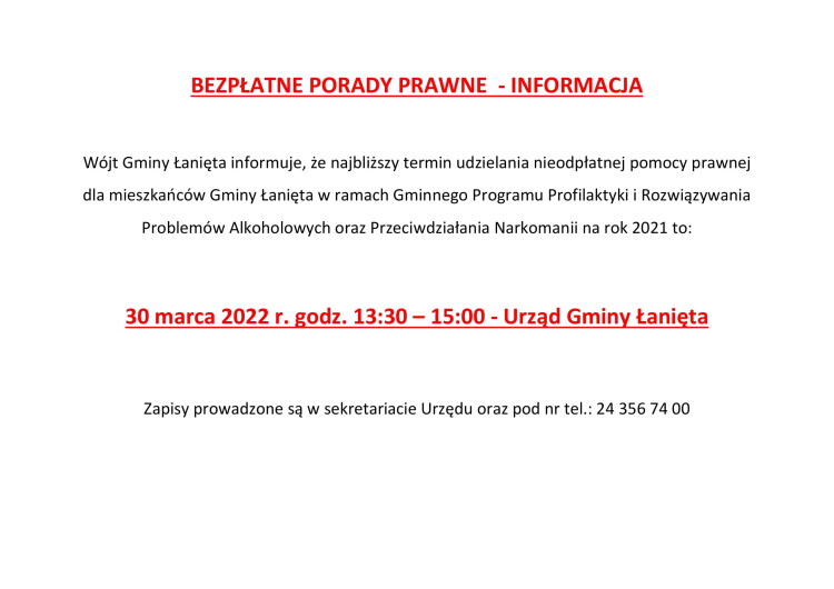 BEZPŁATNE PORADY PRAWNE-1