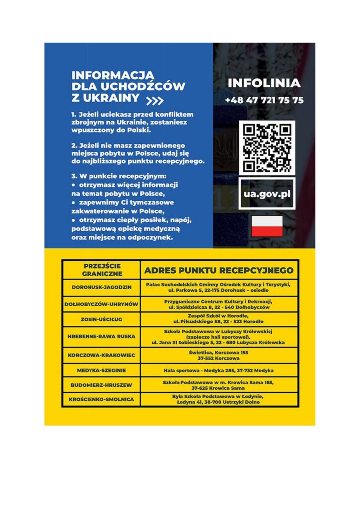 ulotka informacyjna dla uchodźców z Ukrainy-2