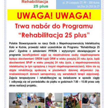 Nabór do Programu “Rehabilitacja 25 plus”
