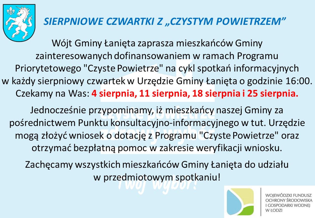 Sierpniowe czwartki z czystym powietrzem