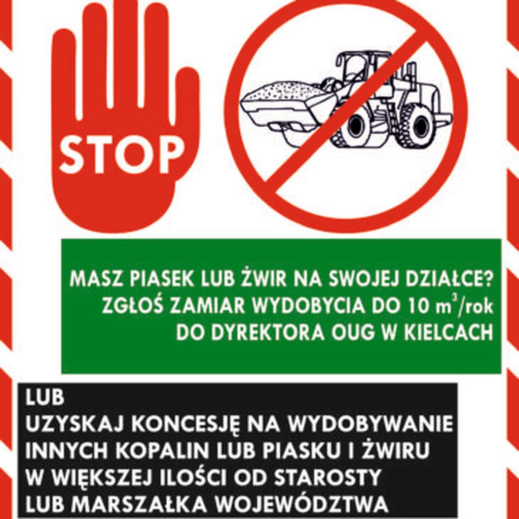 📢📢📢 Informacja dla osób wydobywających piasek i żwir – kampania #StopNielegalnejEksploatacji 📢📢📢