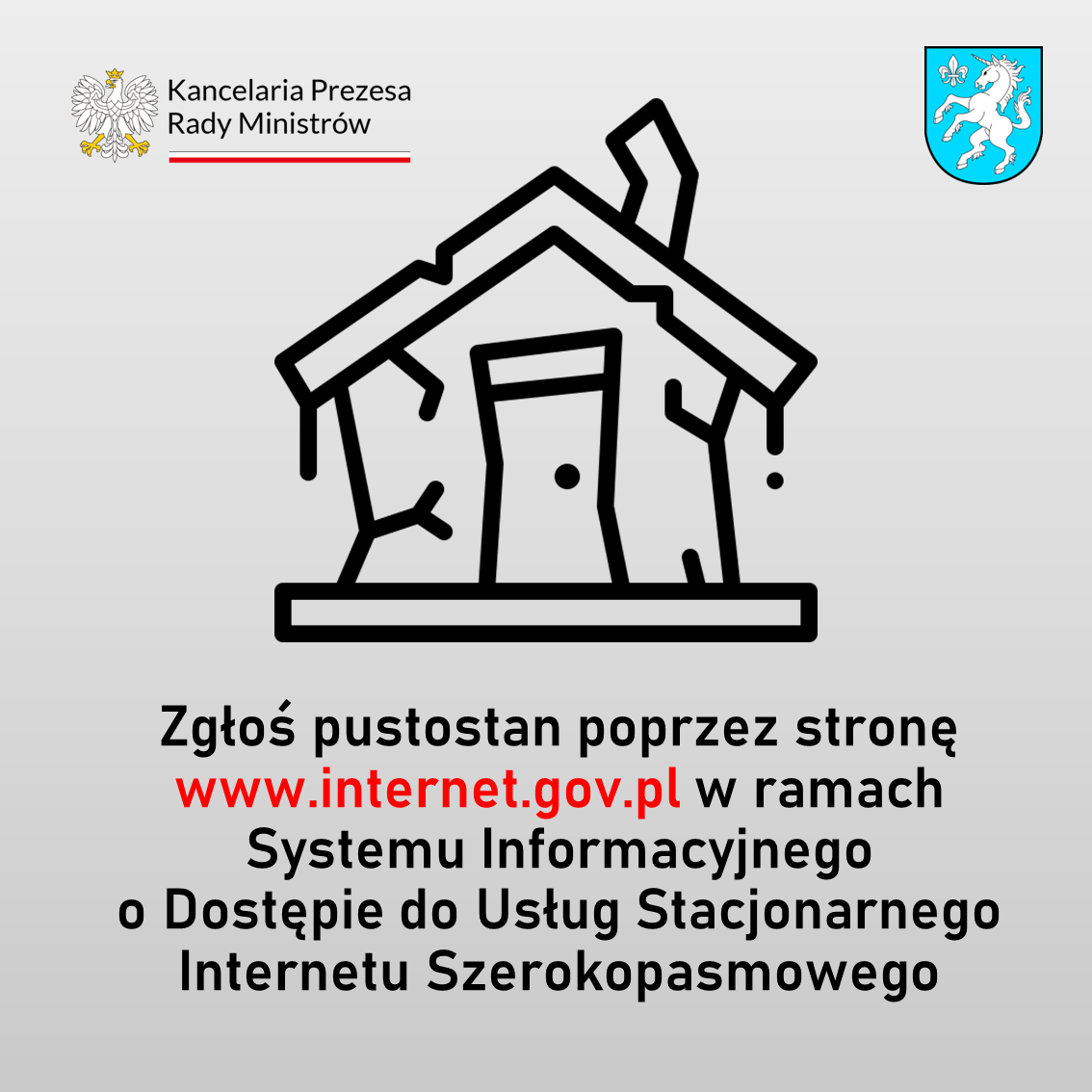Zgłoś pustostan poprzez stronę www