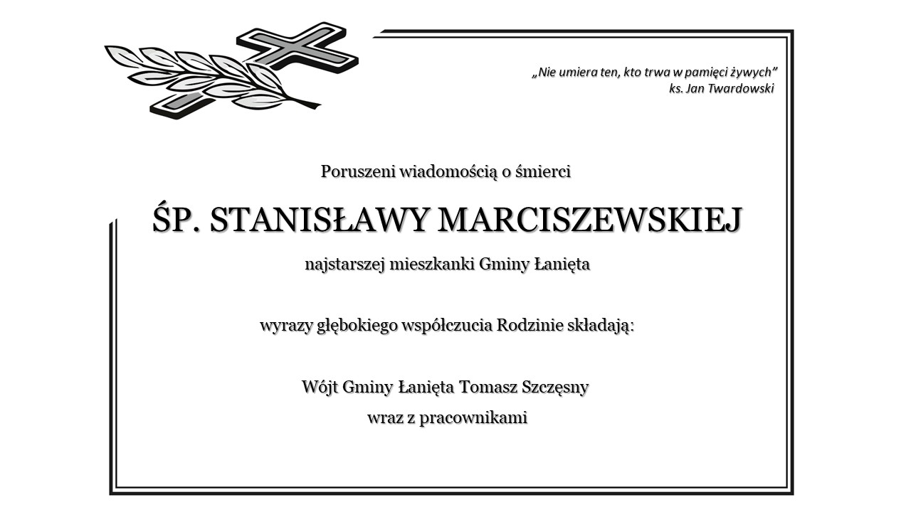 kondolencje - Marciszewska