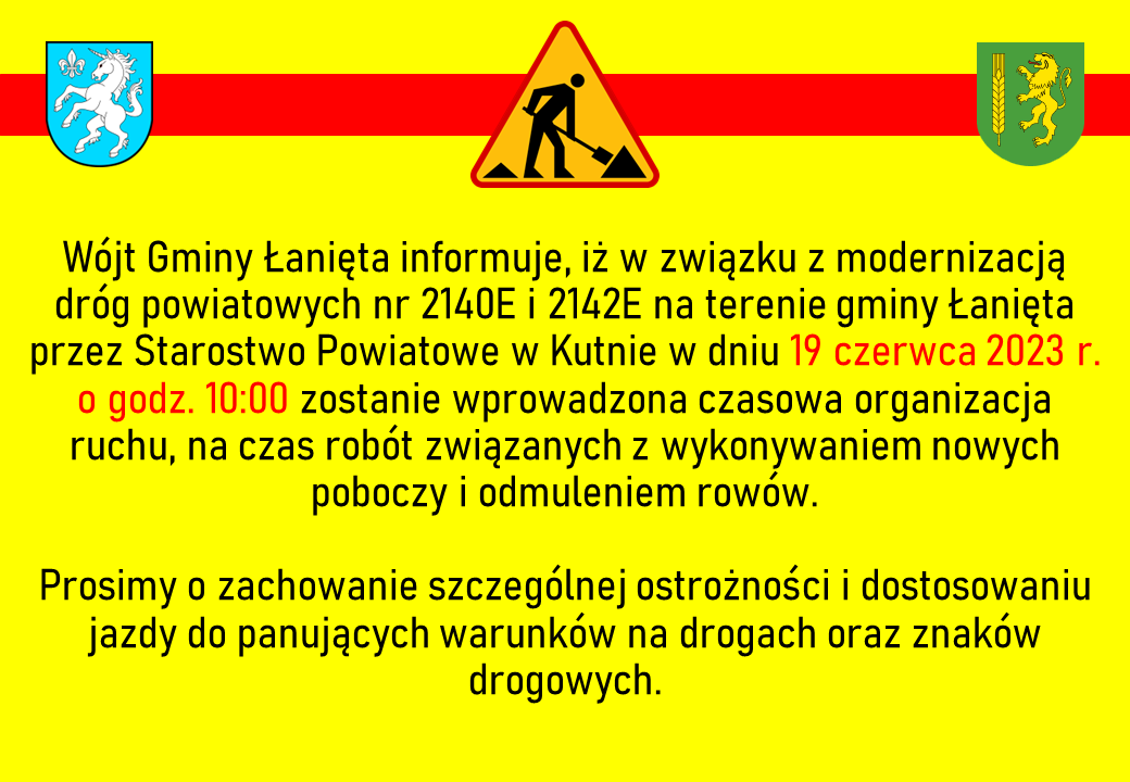 Komunikat o czasowej organizacji ruchu