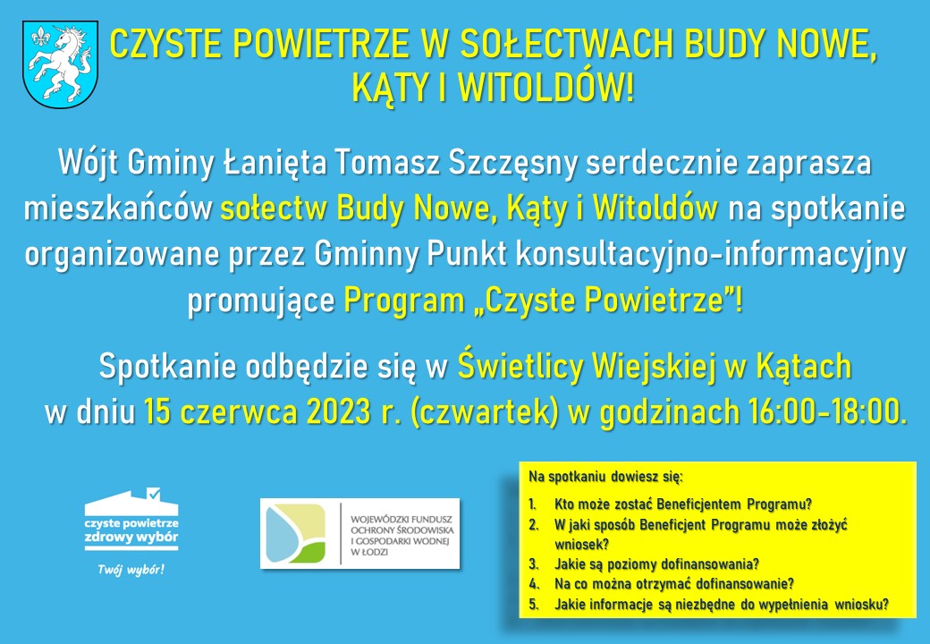 Zaproszenie na Czyste Powietrze w Kątach