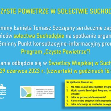 CZYSTE POWIETRZE W SOŁECTWIE SUCHODĘBIE! 🙂