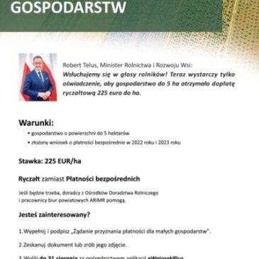 Płatność dla małych gospodarstw
