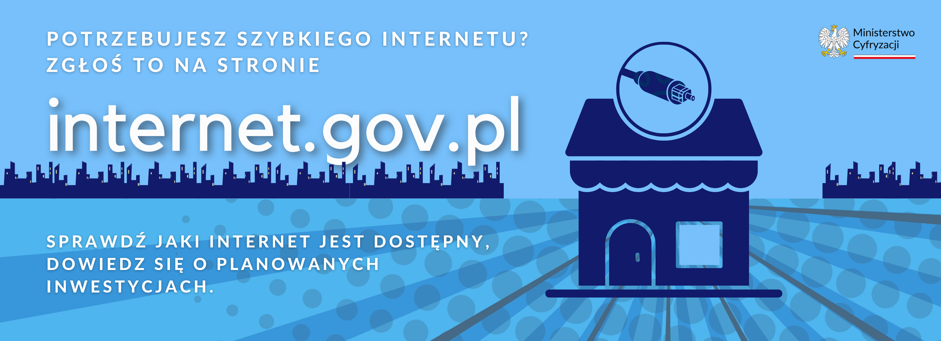 Baner do komunikatu dot. internetu