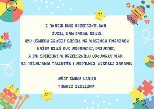 Życzenia z okazji DNIA PRZEDSZKOLAKA