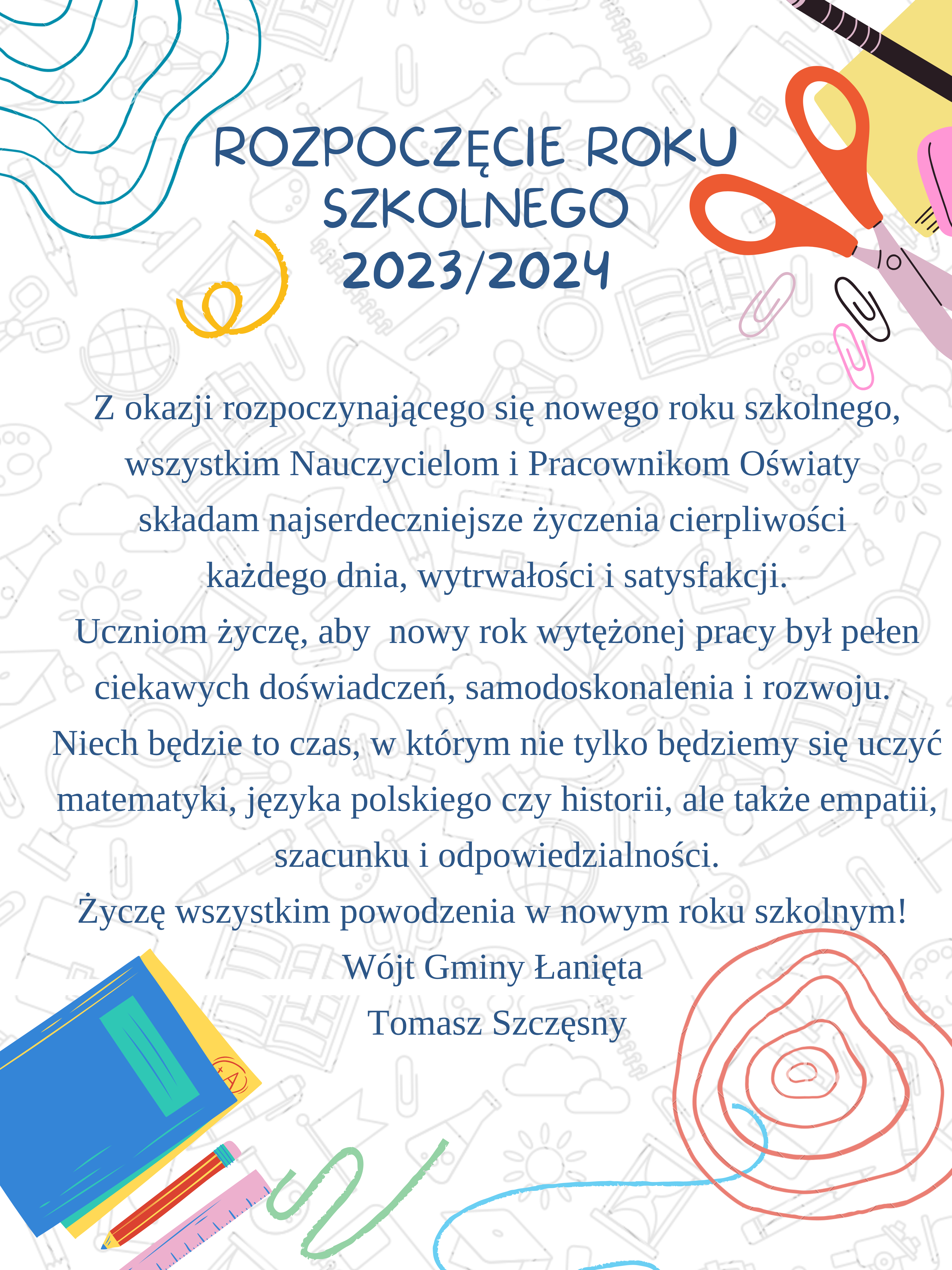 ROZPOCZĘCIE ROKU SZKOLNEGO 20232024