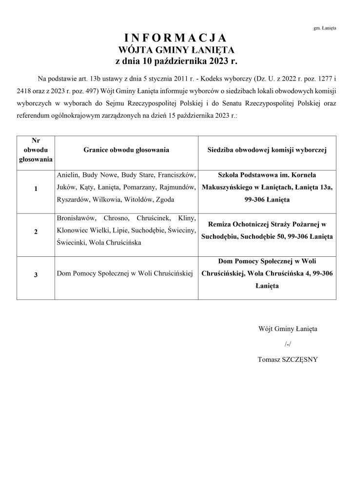 INFORMACJA