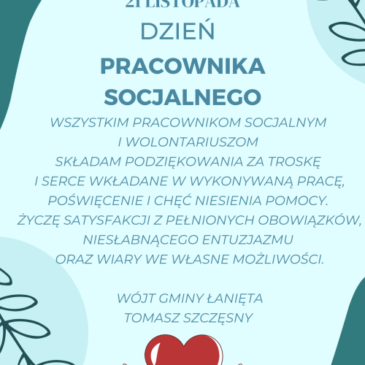 Życzenia z okazji Dnia Pracownika Socjalnego