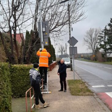 W Łaniętach powstało aktywne oznakowanie przejścia dla pieszych!