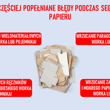 8️⃣ NAJCZĘŚCIEJ POPEŁNIANE BŁĘDY PODCZAS SEGREGACJI PAPIERU