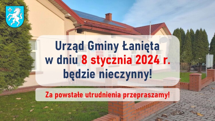 Urząd Gminy Łanięta - dzień wolny