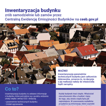 Zapraszamy do zapoznania się z ulotką informacyjną Głównego Urzędu Nadzoru Budowlanego dotyczącą inwentaryzacji budynków