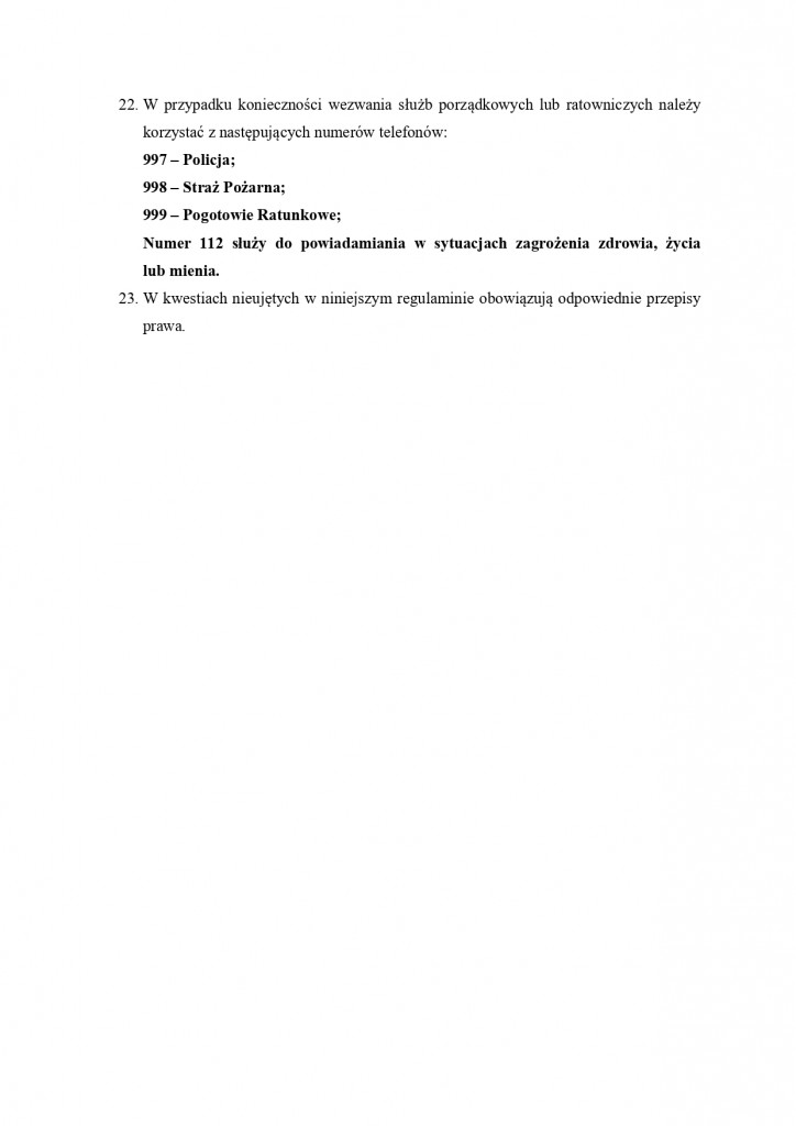 Regulamin korzystania z wielofunkcyjnego boiska sportowego przy Szkole Podstawowj im. Kornela Makuszyńskiego w Łaniętach_4