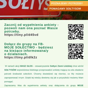 ANKIETA POTRZEB I ZASOBÓW DLA SOŁTYSÓW Z WOJEWÓDZTWA ŁÓDZKIEGO