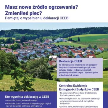 Pamiętaj o wypełnieniu deklaracji CEEB