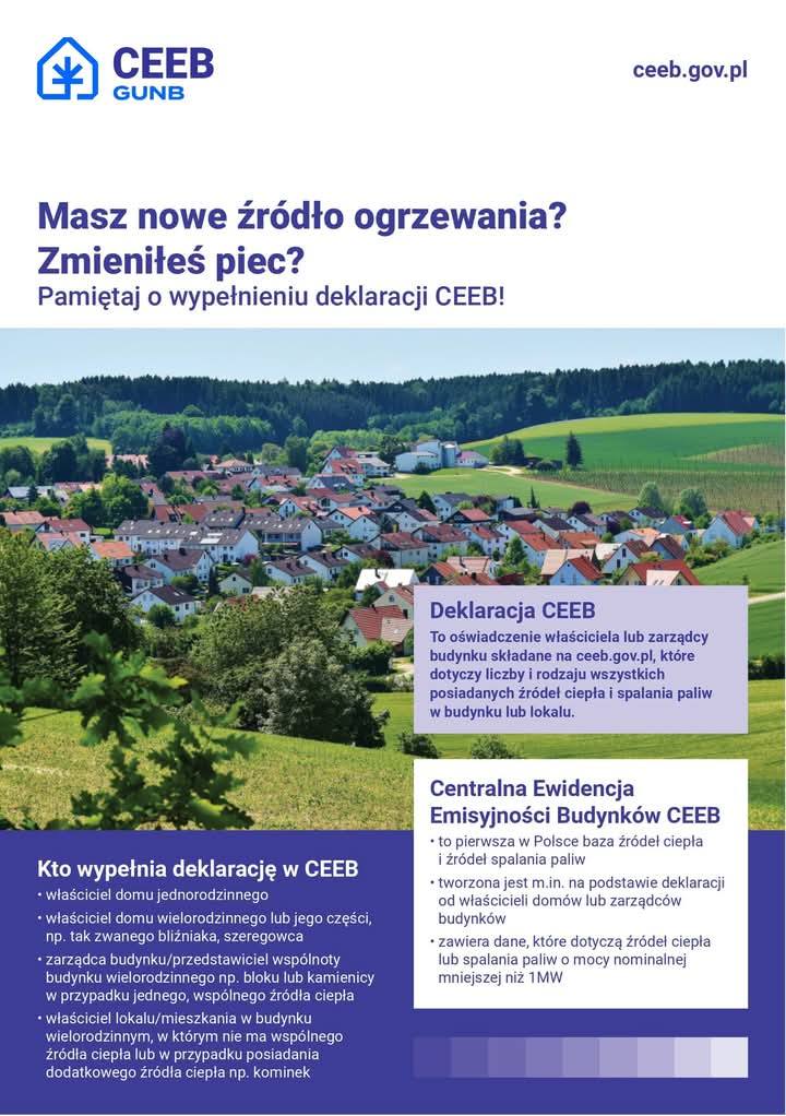 Pamiętaj o wypełnieniu deklaracji CEEB
