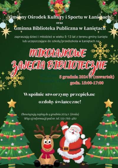 MIKOŁAJKOWE WARSZTATY BIBLIOTECZNE!