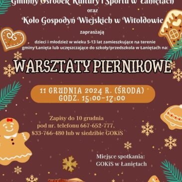 Warsztaty piernikowe w GOKiS Łanięta!