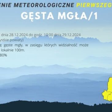 Uwaga! Gęsta mgła!