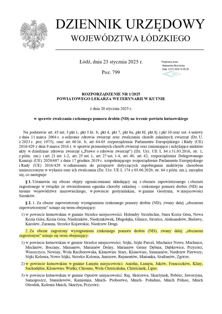 Wykryto ognisko rzekomego pomoru drobiu w powiecie gostynińskim!