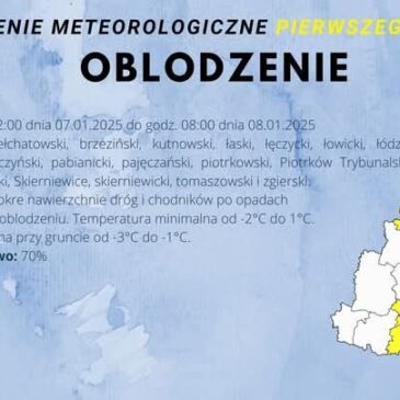 Uwaga! Oblodzenie!