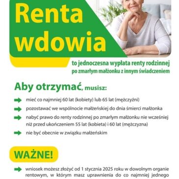 KRUS: informacja o rencie wdowiej
