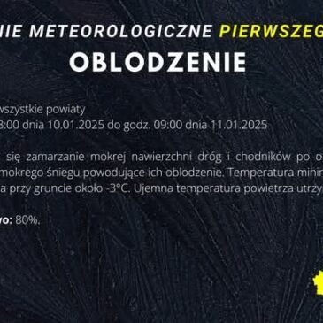 UWAGA! Oblodzenie!